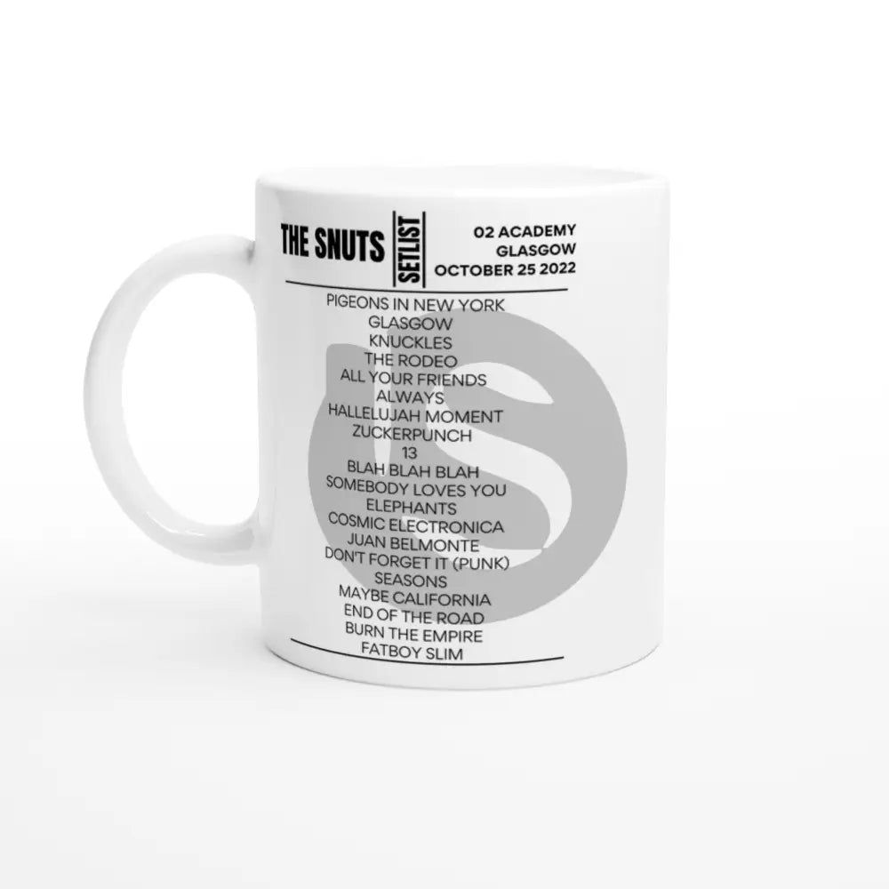 The Snuts Glasgow October 2022 Setlist Mug - Setlist