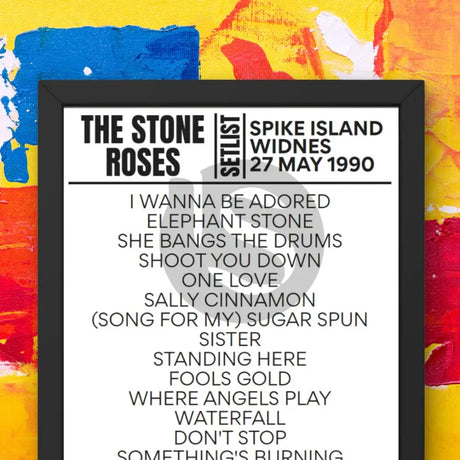 The Stone Roses Widnes May 1990 Replica Setlist - Setlist