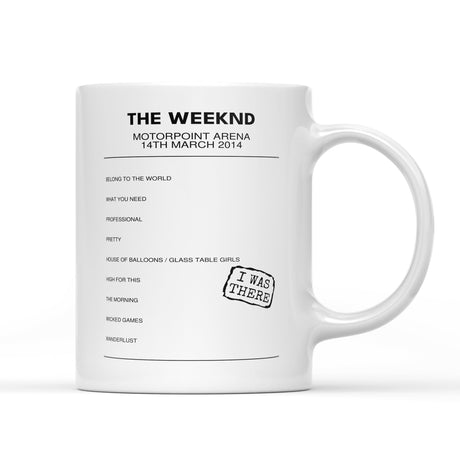 The Weeknd Motorpoint Arena Sheffield 14th March 2014 - Setlist Mug - Setlist