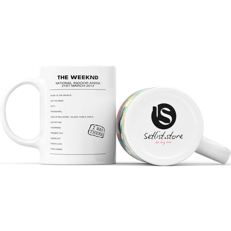 The Weeknd National Indoor Arena Birmingham 21st March 2014 - Setlist Mug - Setlist