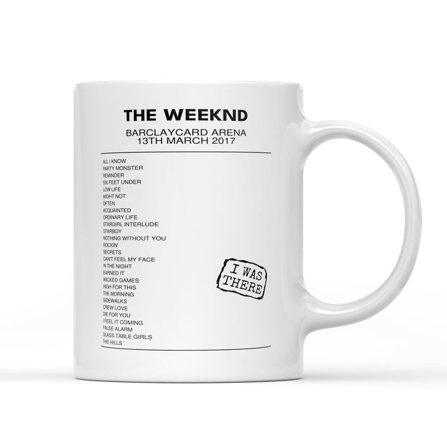 The Weeknd Starboy: Legend of the Fall Barclaycard Arena Birmingham 13th March 2017 - Setlist Mug - Setlist