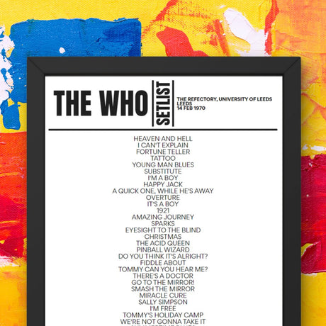 The Who Leeds February 14 1970 Replica Setlist - Setlist