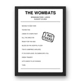 The Wombats August 25, 2024 Bramham Park Leeds Setlist Poster - Setlist