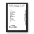 Thirty Seconds to Mars March 29, 2018 Arena Birmingham Birmingham Setlist Poster - Setlist