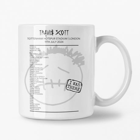 Travis Scott Rolling London July 2024 Setlist Mug - Setlist