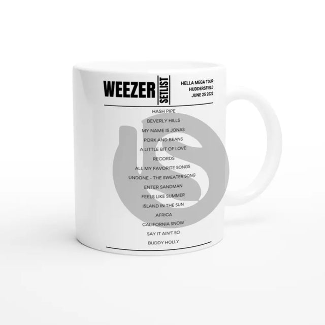 Weezer Huddersfield June 2022 Setlist Mug - Setlist