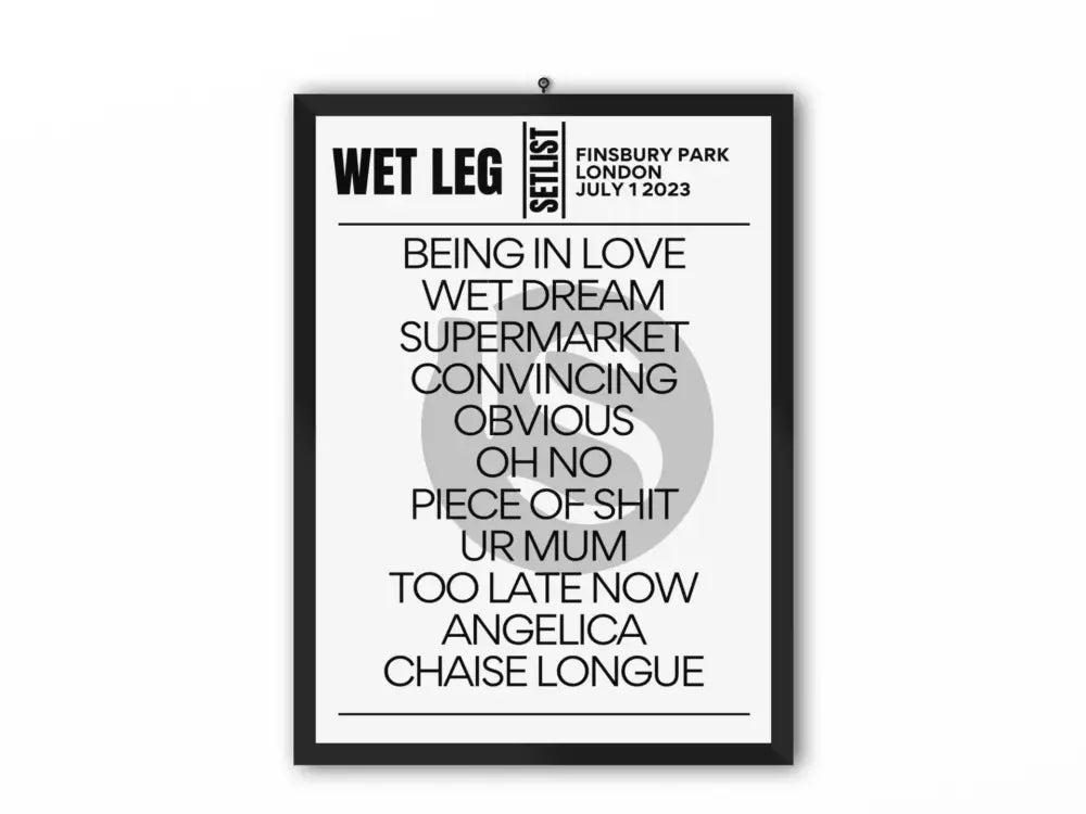 Wet Leg Setlist Finsbury Park July 2023 - Setlist