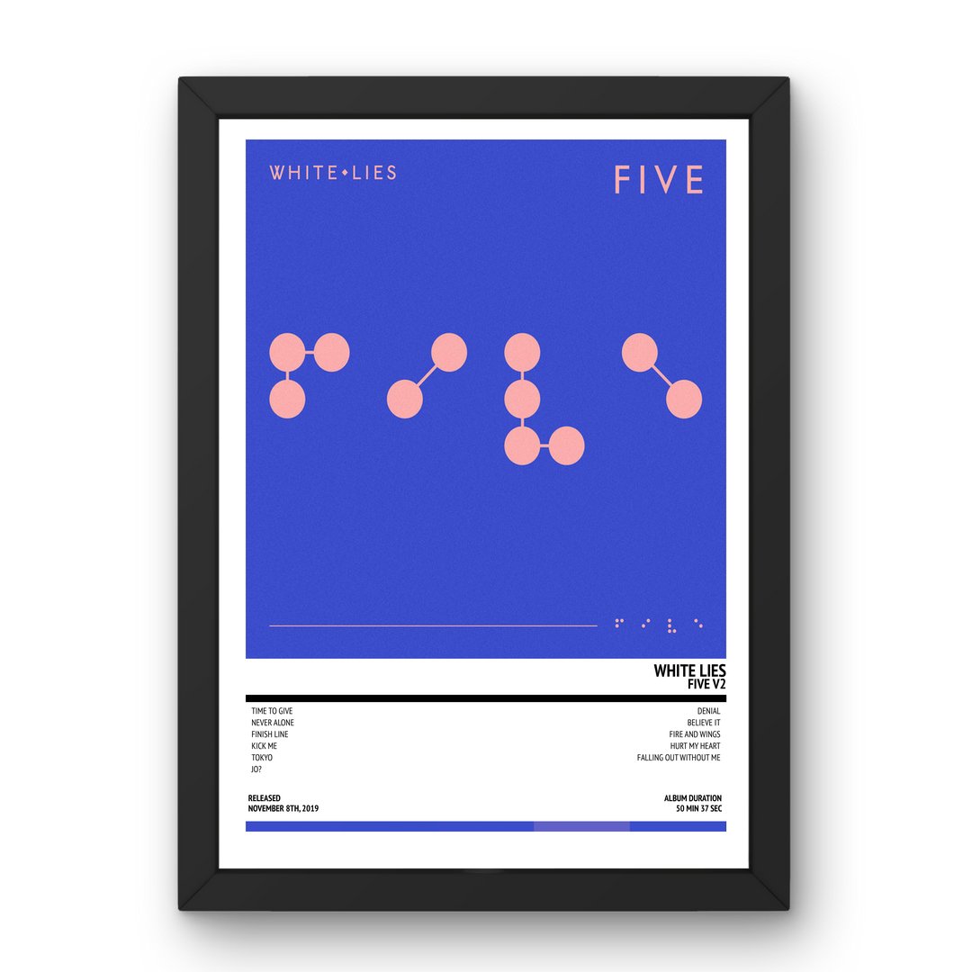 White Lies - FIVE V2 (2019) Poster - Setlist