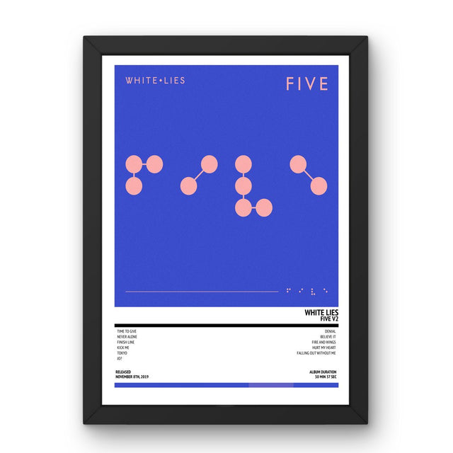 White Lies - FIVE V2 (2019) Poster - Setlist