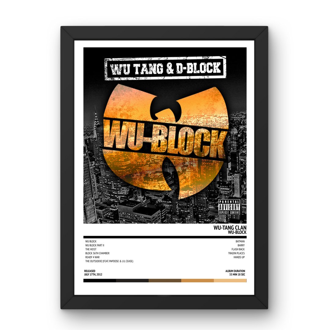 Wu - Tang Clan - Wu - Block (2012) Poster - Setlist