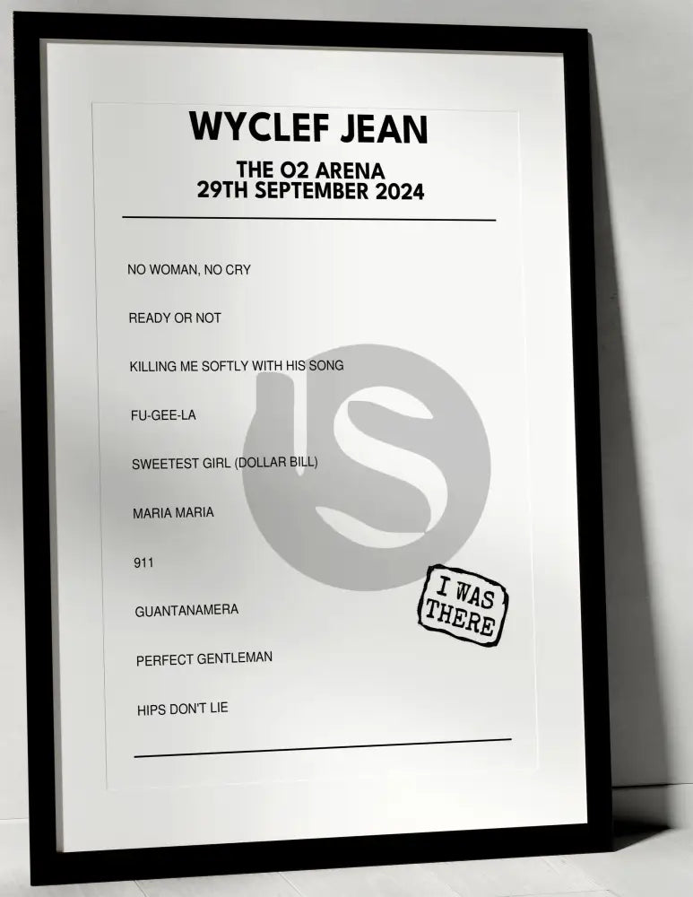 Wyclef Jean 29th September 2024 The O2 Arena London I Was There - Setlist