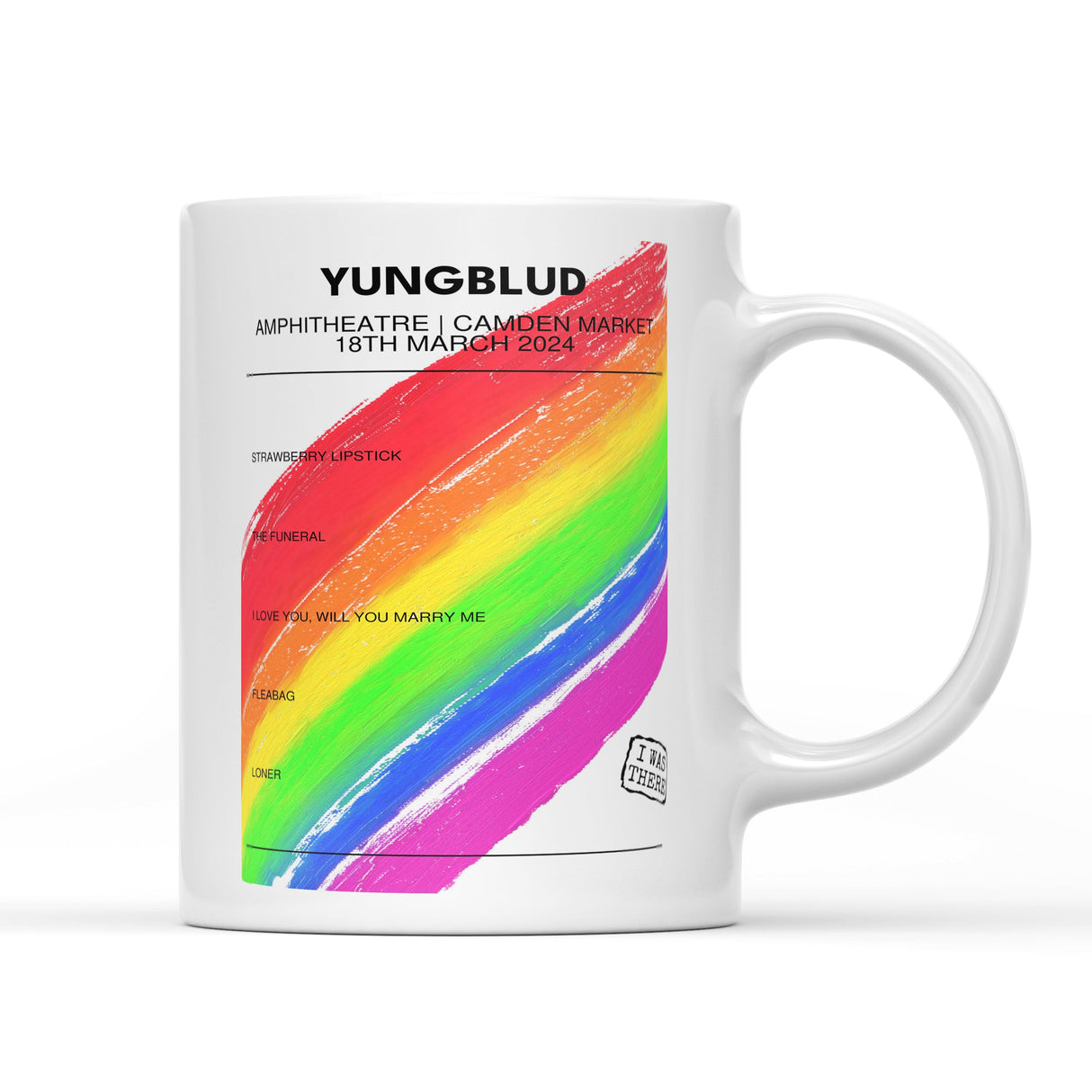 YUNGBLUD Amphitheatre, Camden Market London 18th March 2024 - Setlist Mug - Setlist